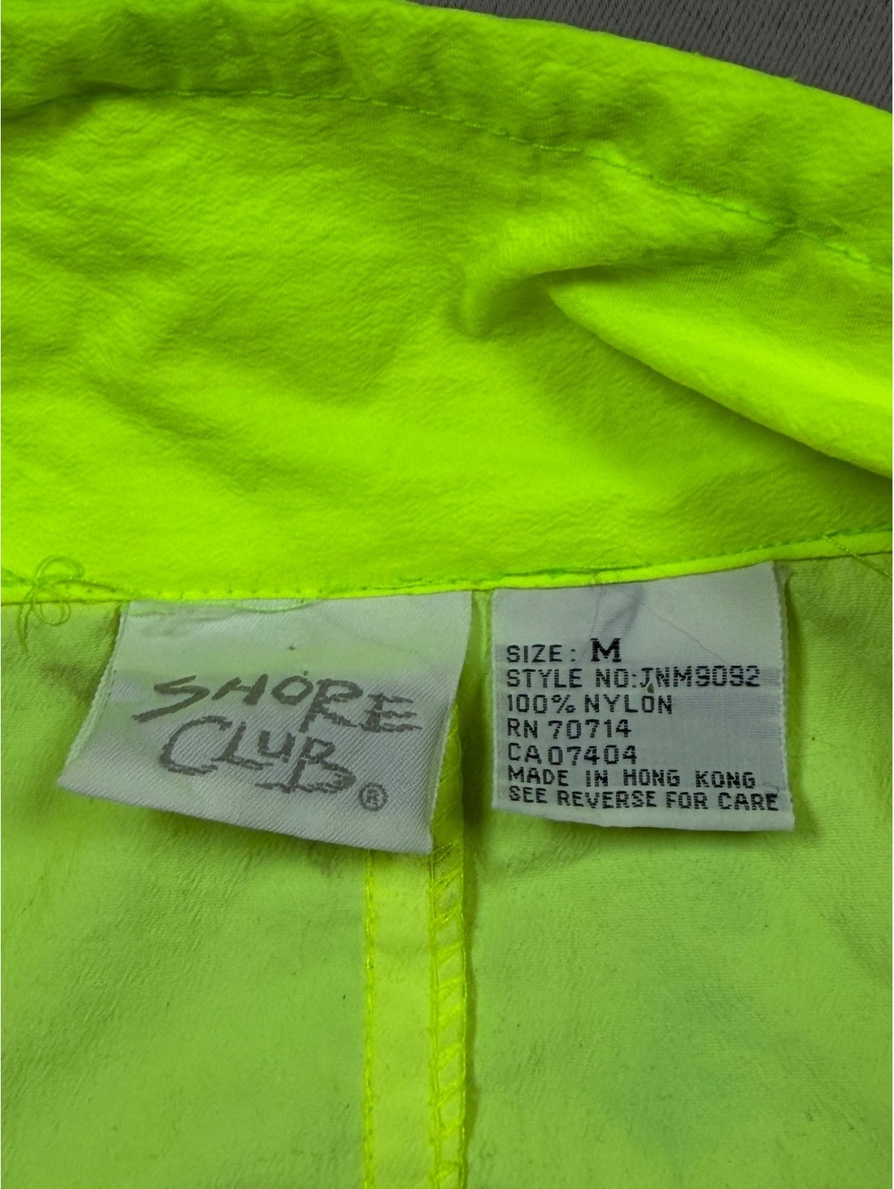 Vintage 90s Shore Club Neon Colorblock Windbreaker - Picture 8 of 8